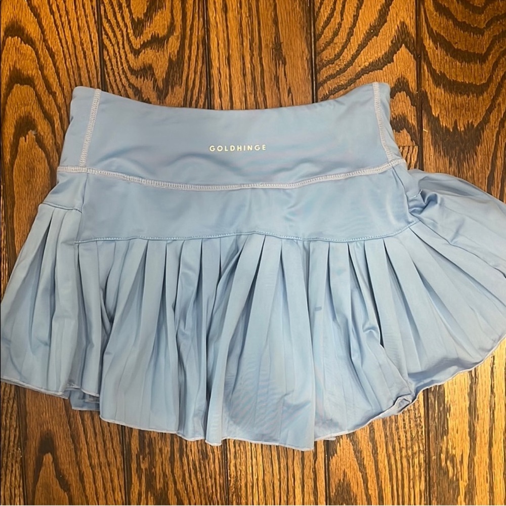 Goldhinge Light Blue Mini Skirt